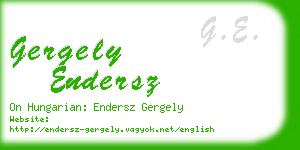gergely endersz business card